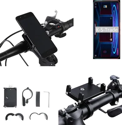 Produktbild von K-S-Trade Handyhalterung für das Fahrrad kompatibel mit Nubia RedMagic 5G Halter Lenkstange Fahrradhalterung Motorrad Bike Mount Befestigung