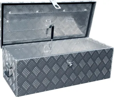 Produktbild von Truckbox D055 Deichselbox, Werkzeugbox, Alu Riffelblech, Transportbox, Alu Transportkiste, Anhängerkiste ca. 57 Liter