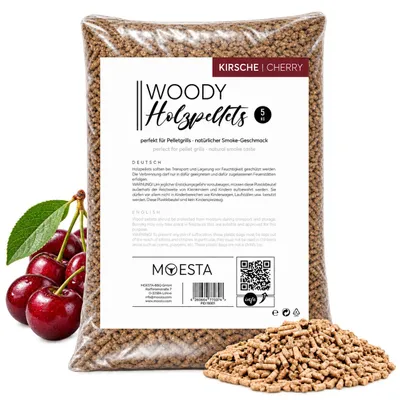 Produktbild von MOESTA WOODY Kirsche Grillpellets, 5 kg, sortenreines Hartholz