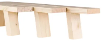 Produktbild von Schwibbogenbank aus massivem Kiefernholz 40 cm lang, 7 cm breit für Schwibbögen