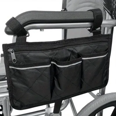 Obrázok produktu pre Ultiluxe Reflexná taška na vozík - 4 vrecká - Zips - Vodeodolná - Odolná - Praktický organizér - Na skuter - Čierna