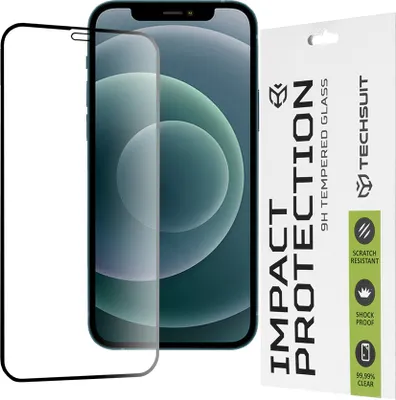 Obrázok produktu pre Techsuit 111D Full Cover / celopolepené tvrdené sklo - iPhone 12 pro Max - Čierna