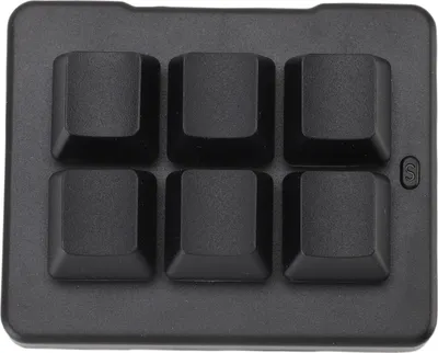 Obrázek produktu pro Makro programovatelná herní klávesnice se 6 klávesami Bezdrátová 2.4G Bluetooth USB Kabelová 3 režimy Přizpůsobený modrý spínač 6 kláves Mechanická klávesnice