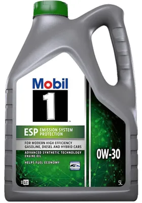 Produktbild von MOBIL 1 ESP für 0W-30 5 Liter Motoröl Motorenöl Vollsynthetisch 229.31 229.51 229.52 C30 504 00 507 00 Öl