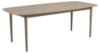 Produktbild von Aston Esstisch oval, vorbereitet für Zusatzplatten, weiß geölt eichendekor.
