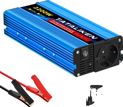 Obrázek produktu pro Čistý sinusový měnič, vysoká účinnost, kompaktní design, 12 V, 2200 W, 220 V