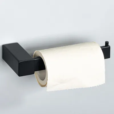 Produktbild von Matzwarte Wandmontage Toilettenpapierhalter aus Edelstahl SUS304 für Badezimmer Küche - EGKN2311-B