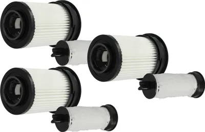 Produktbild von vhbw 3x Staubsaugerfilter kompatibel mit Miele Triflex HX1 FSX Staubsauger - HEPA-Filter Schwarz Weiß