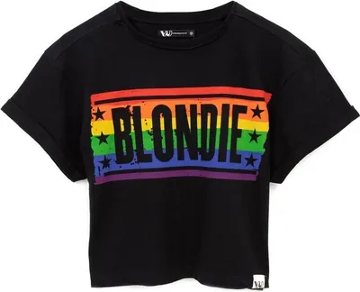 Image de Blondie - T-shirt court pour femme NS6812 (XL) (Noir/Bleu/Orange)