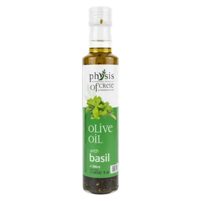 Produktbild von Physis of Crete Natives Olivenöl Extra mit Basilikum 250 ml