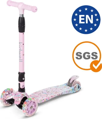 Obrázok produktu pre Kidwell VENTO trojkolesová balančná detská kolobežka s LED, skladacia, nastaviteľná pre 3+