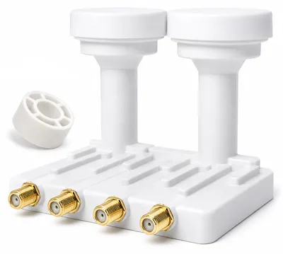Produktbild von PremiumX Quad Monoblock LNB 6° PXMB-6QW Sat für 4 Teilnehmer DVB-S2 4K Weiß