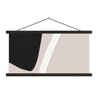 Produktbild von MuchoWow® Textilposter Pastell - Minimalismus - Formen 150x75 cm mit schwarzem Rahmen - Posterleiste