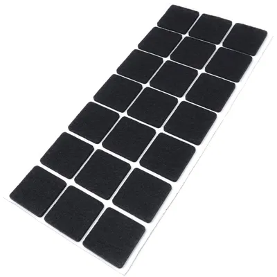 21 Filzgleiter selbstklebend, Schwarz, 30x30 mm, 3,5 mm