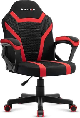 Image de Chaise de jeu pour enfants Huzaro Ranger 1.0 Red Mesh, noir, rouge (HZ-Ranger 1.0 red mesh)