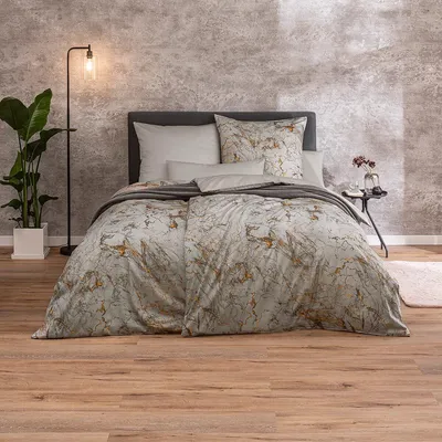 Produktbild von Estella Mako-Satin Bettwäsche Raphael silber 135x200 cm + 80x80 cm + 40x80 cm