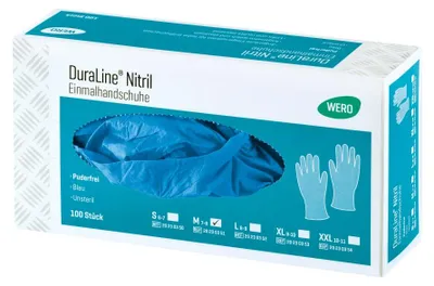 Produktbild von DuraLine® Nitril Einmal-Untersuchungshandschuh, Gr. XL, 100 Stk