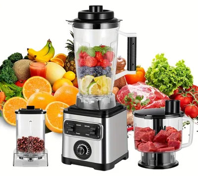 Productafbeelding van Blender - Smoothie Maker - Powerblender - Keukenmachine - Soepmaker - 3 Liter Inhoud - 4 RVS Messen