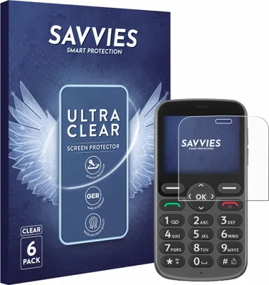 Produktbild von 6x Für Doro 1380 Schutzfolie Savvies Displayschutz Display Schutz Folie Klar Transparent