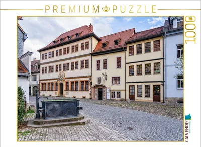 Produktbild von CALVENDO Puzzle Brunnen an der Stiftsgasse | 1000 Teile Lege-Größe 64x48cm Foto-Puzzle für glückliche Stunden