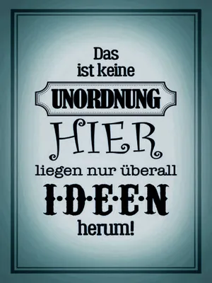 Produktbild von vianmo Holzschild 40x30 cm hier keine Unordnung nur Ideen
