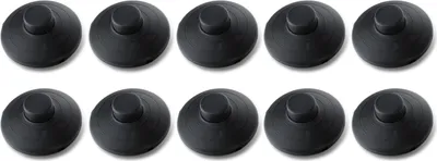 Produktbild von Fußschalter rund schwarz / weiß - Farbe + Menge: 10 x schwarz