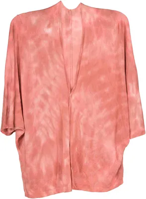 Produktbild von styleBREAKER Damen Feinstrick Cardigan Weste mit Batik Muster, 3/4 Ärmel, vorne offen, Strand, Festival, Kimono 08010080