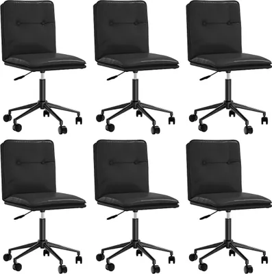 Produktbild von Esszimmerstühle 6 Stk. Schwarz Kunstleder