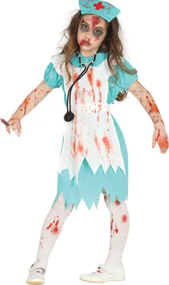 Produktbild von Zombie Krankenschwester, Größe: 7 - 9 Jahre Farbe: Blau