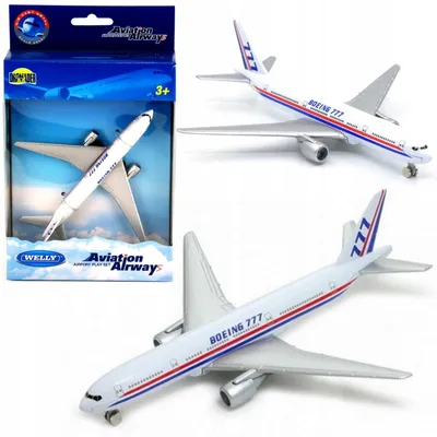 Obrázek produktu pro Model letadla Boeing 777 od společnosti Welly, kovový model, měřítko 1:500