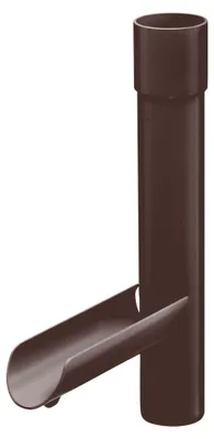 Produktbild von INEFA Regensammler für Fallrohr, PVC DN50 / 50mm Dunkelbraun Wasserklappe für Regenfallrohr, Dachrinnenzubehör, Germany