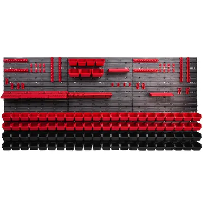 Immagine prodotto di Sistema di stoccaggio a parete 1728 x 780 mm parete attrezzi 95 pezzi scatole impilabili in plastica