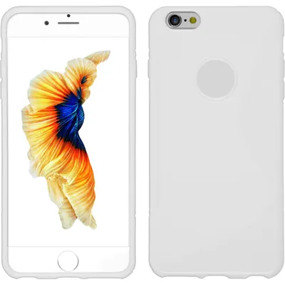 Produktbild von PhoneNatic Case kompatibel mit Apple iPhone 6 Plus / 6s Plus - weiß Silikon Hülle S-Style + 2 Schutzfolien