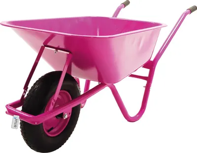 Zdjęcie produktu dla Taczka Bituxx 100 l 250 kg Taczka ręczna Skrzynia ręczna Taczki budowlane Ogrodowe Różowe MS-20004