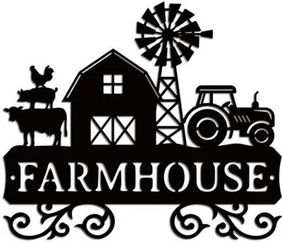Produktbild von WADORN – Bauernhof-Wandkunst, Wanddekoration mit Bauernhofthema, Silhouette-Skulpturen von Kühen, Schafen und Hühnern, Wandbild, Wandplakette, Wohnaccessoire für Haus, Garten, rustikales Haus, Landhausstil, Bauernhof. Größe: 29,8 x