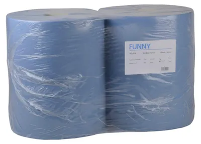 Produktbild von 2 Rollen Putzpapierrolle 36cm 100% Zellstoff 2 lagig perforiert 1000 Blatt