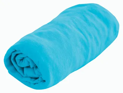 Produktbild von DOMIVA Spannbetttuch Jersey Blau 70 x 140 cm