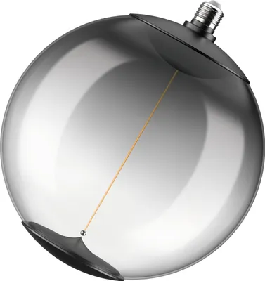 Produktbild von OSRAM VINTAGE 1906 LED BIG DECORATIVE BULB WITH FILAMENT-MAGNETIC STYLE DIMMABLE in Big Ball-Form, LED-Lampe, PLASTICS, Klarer Rauch, 12 W, 400 lm, Warmweiß, Dimmbar