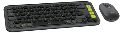 Produktbild von Logitech Pop Icon Combo, Kabellos, Bluetooth, Scherenschalter, QWERTZ, Graphit, Maus enthalten