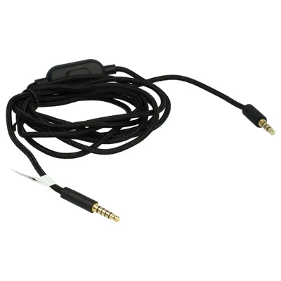 Produktbild von vhbw Audio AUX Kabel kompatibel mit Logitech G Pro X, G233, G Pro, G433 Kopfhörer - Audiokabel 3,5mm Klinkenstecker, 200 cm Schwarz