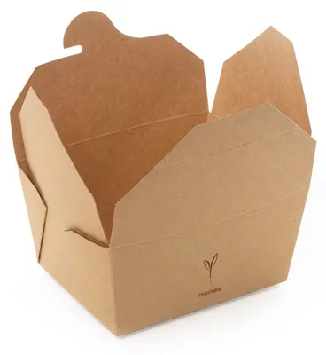 Take-away-Box aus Karton, 50 Stück, 650 ml, braun