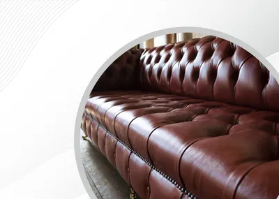 Obrázok produktu pre Chesterfield 4 miestna kožená pohovka dizajnové pohovky pohovka veľká xxl nábytok 265cm