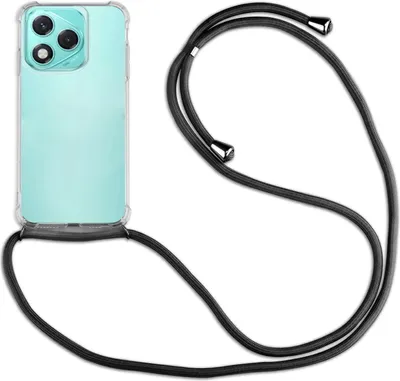 Produktbild von Handykette für Honor 400 Lite Handyhülle mit Band Hülle Kordel Bumper in Schwarz