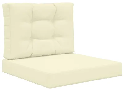 Immagine prodotto di Cuscini per divano da esterno, marca vidaXL, in poliestere, colore crema, 60 x 60 cm