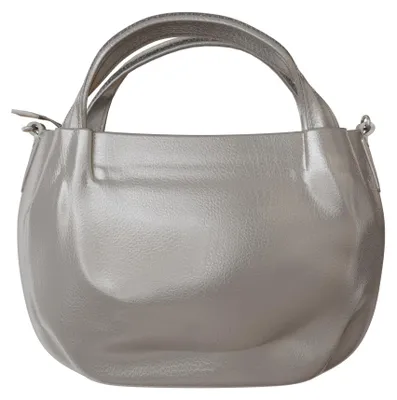 Produktbild von Vintage Damen Tasche Weiches Veganes-Leder Groß Handtasche 30610 Silver
