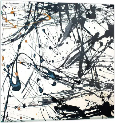 Produktbild von Bilder auf glas - Abstraktion modern - 30x30cm - Glasbilder - Wandbilder - Kunstdruck - zum Aufhängen bereit - Wanddekoration aus Glas - Glas Bilder - Wandbild auf Glas - Einteilig - GAC30x30-3442