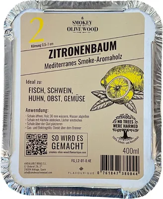 Produktbild von Zitronenholzchips zum Grillen und Räuchern 400 ml