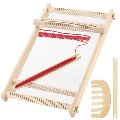 Obrázok produktu pre DIY drevený rám na tkanie, 40 x 25 cm, pre začiatočníkov