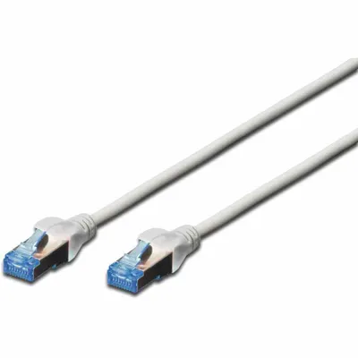 Produktbild von DIGITUS Patchkabel Cat5e SF/UTP Ste. RJ45 5,00m grau Polybeutel