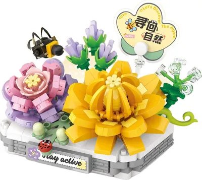 Produktbild von Klemmbausteine Set Jade Lotus Modell 8832 mit 390 Ministeinen, 9,5x7,5x7 cm